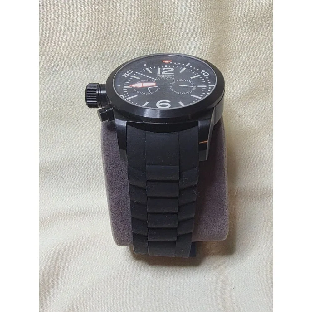 Invicta Sea Spider Black Canteen Men's Watch 50mm Quartz Day Date Case Included